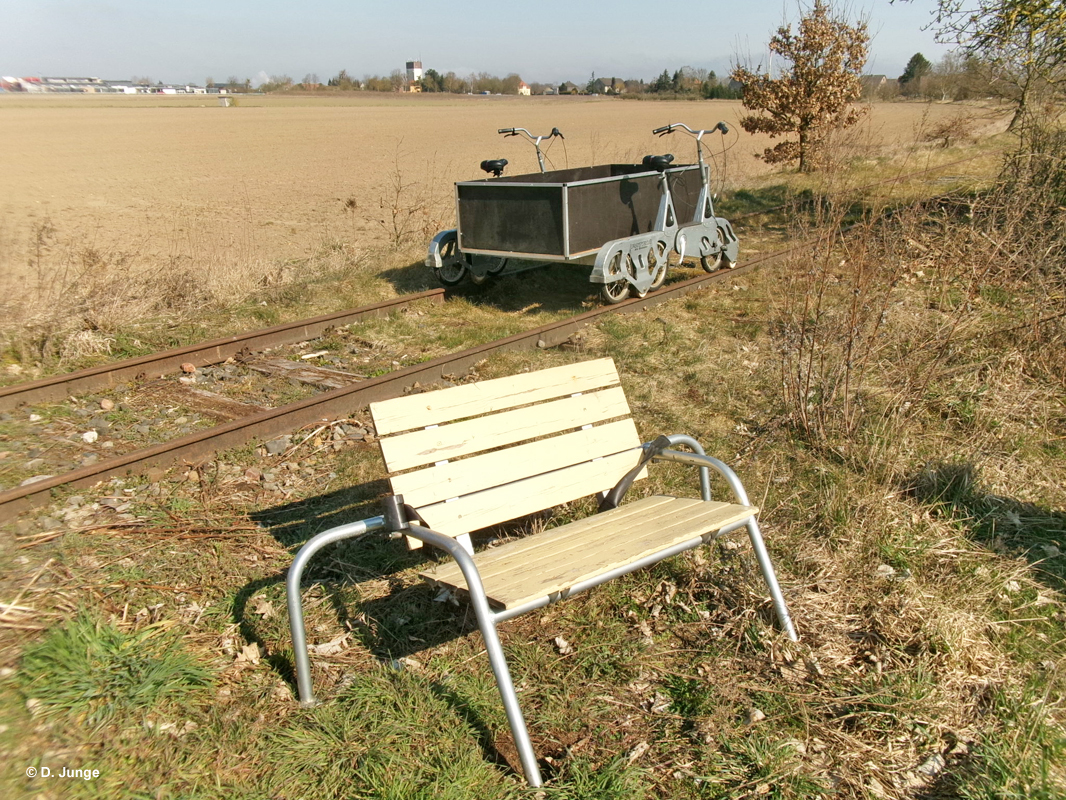 Ohretalbahn: Transportdraisine bei Brome